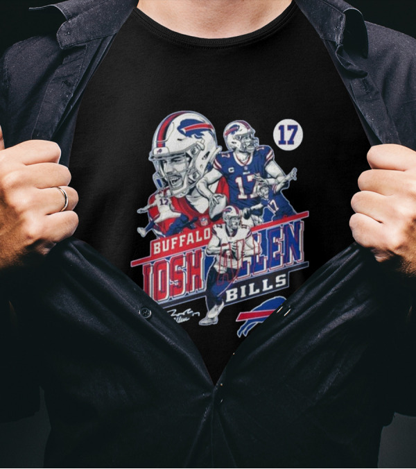 Buffalo Bills Josh Allen Number 17 Forever True Legends In Our Hearts T-Shirt