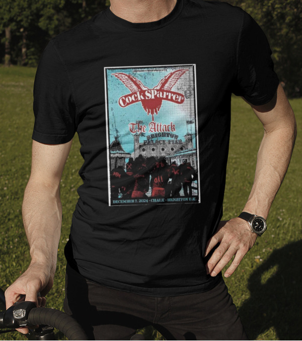 Cock Sparrer The Attack Brighton Peaceful December 7 2024 Chalk Brighton UK T-Shirt