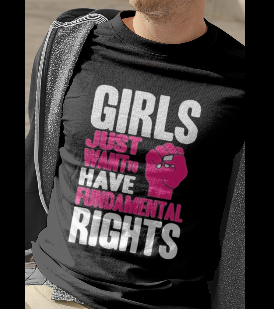 Cyndi Lauper Girls Just Want To Have Fundamental Rights Raised Fist Empowerment T-Shirt