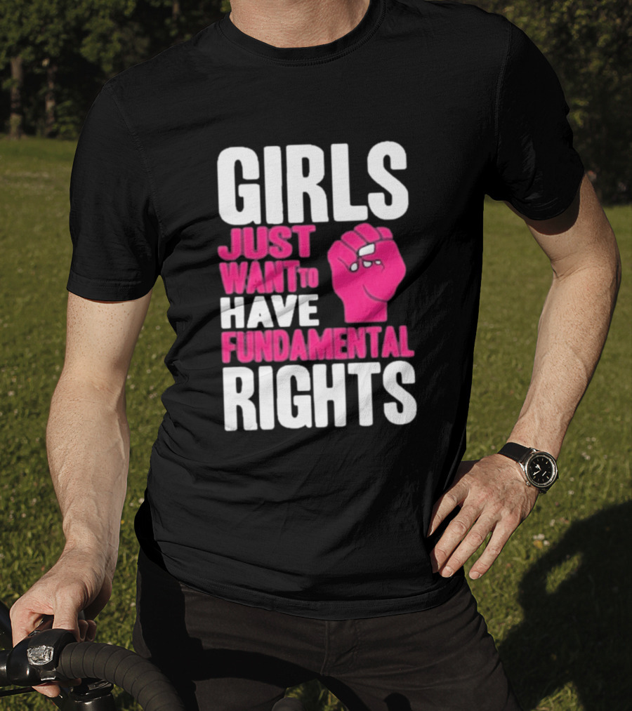 Cyndi Lauper Girls Just Want To Have Fundamental Rights Raised Fist Empowerment T-Shirt