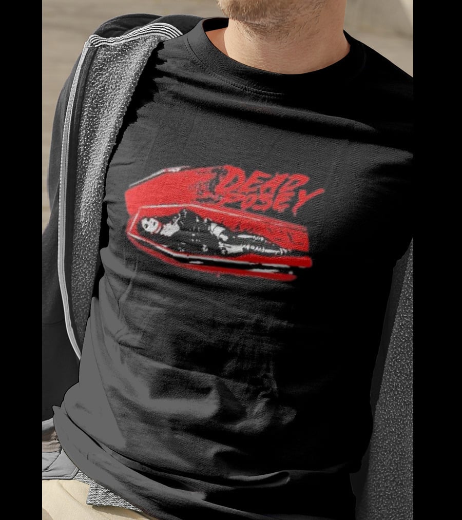 Dead Posey Coffin Red And Black Rock T-Shirt