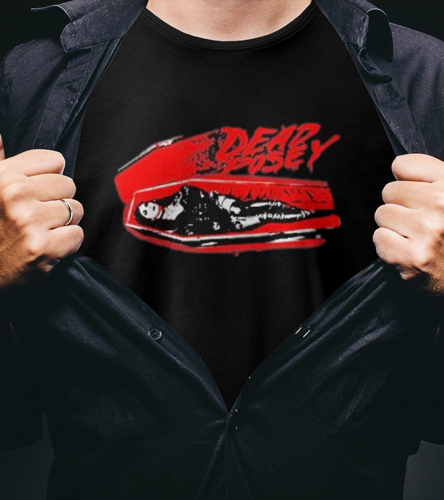 Dead Posey Coffin Red And Black Rock T-Shirt