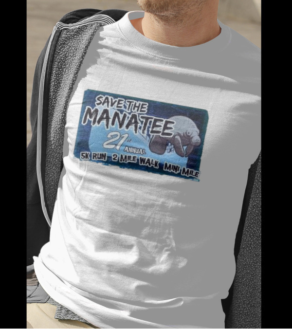 Save The Manatee 21st Annual 5K Run 2 Mile Walk Mini Mile T-Shirt