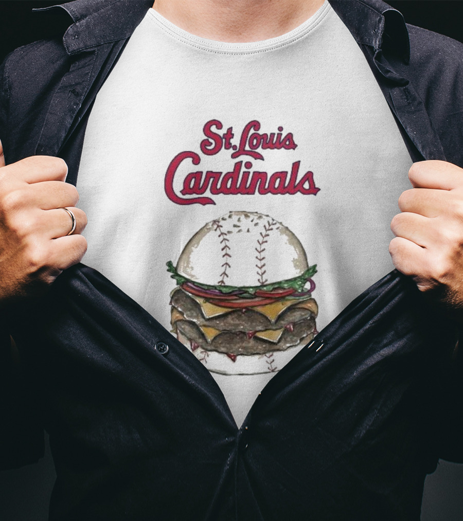 St. Louis Cardinals Baseball Burger T-Shirt