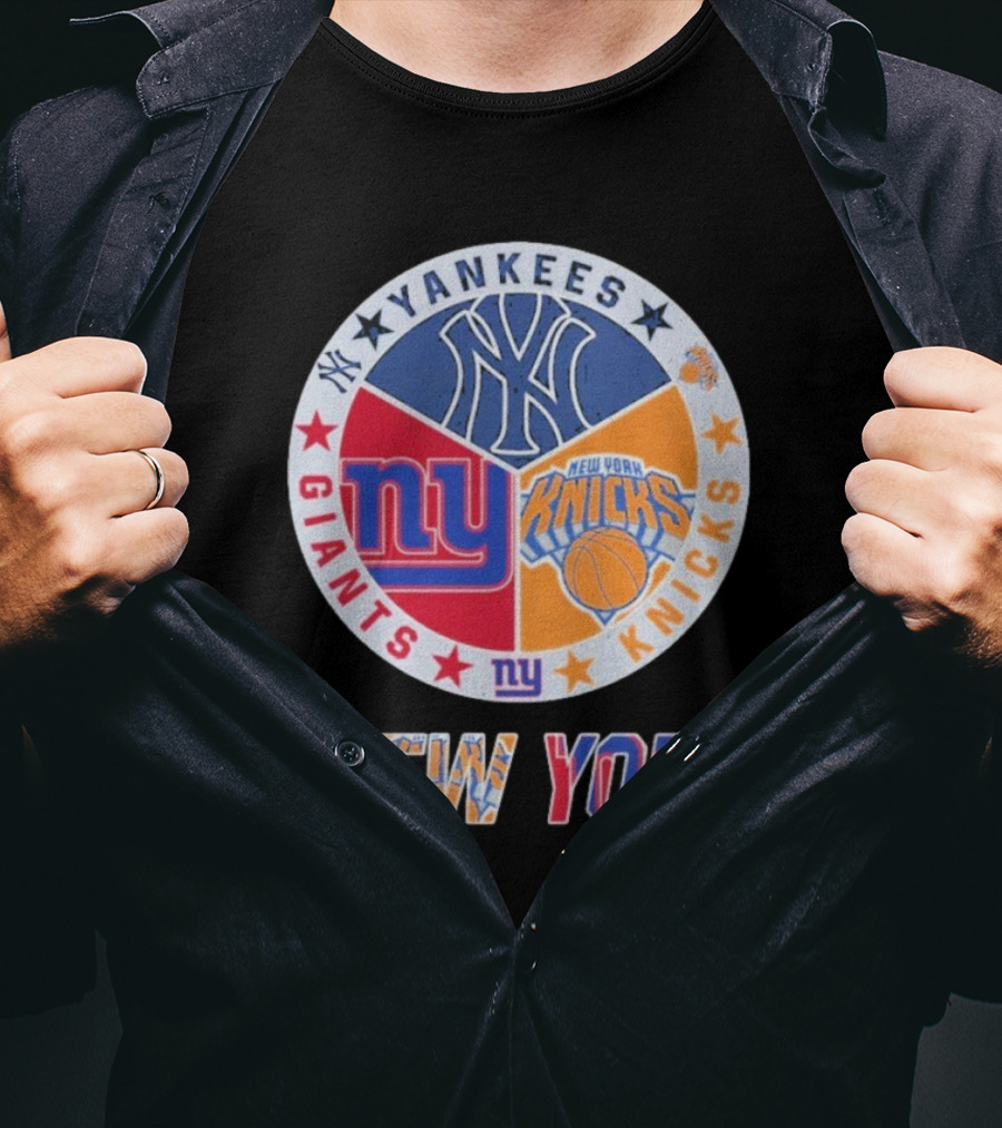 Yankees Giants Knicks New York Sports Teams T-Shirt