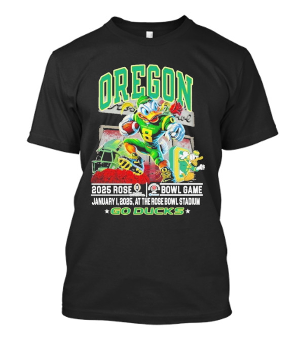 Oregon 2025 Rose Bowl Game January 1 At Rose Bowl Stadium Go Ducks T-Shirt