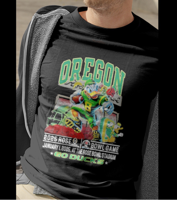 Oregon 2025 Rose Bowl Game January 1 At Rose Bowl Stadium Go Ducks T-Shirt