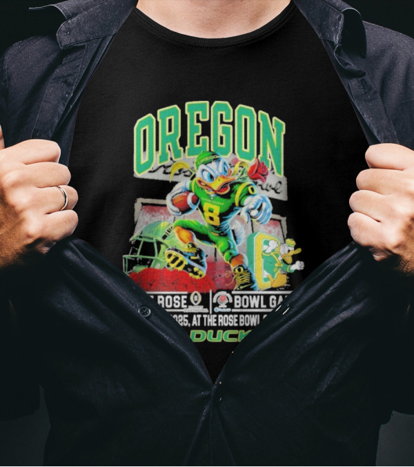 Oregon 2025 Rose Bowl Game January 1 At Rose Bowl Stadium Go Ducks T-Shirt