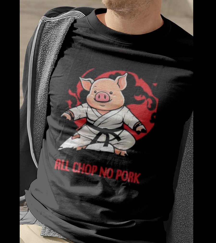 Wrestling Observer Figure Four Weekly All Chop No Pork Karate Pig T-Shirt