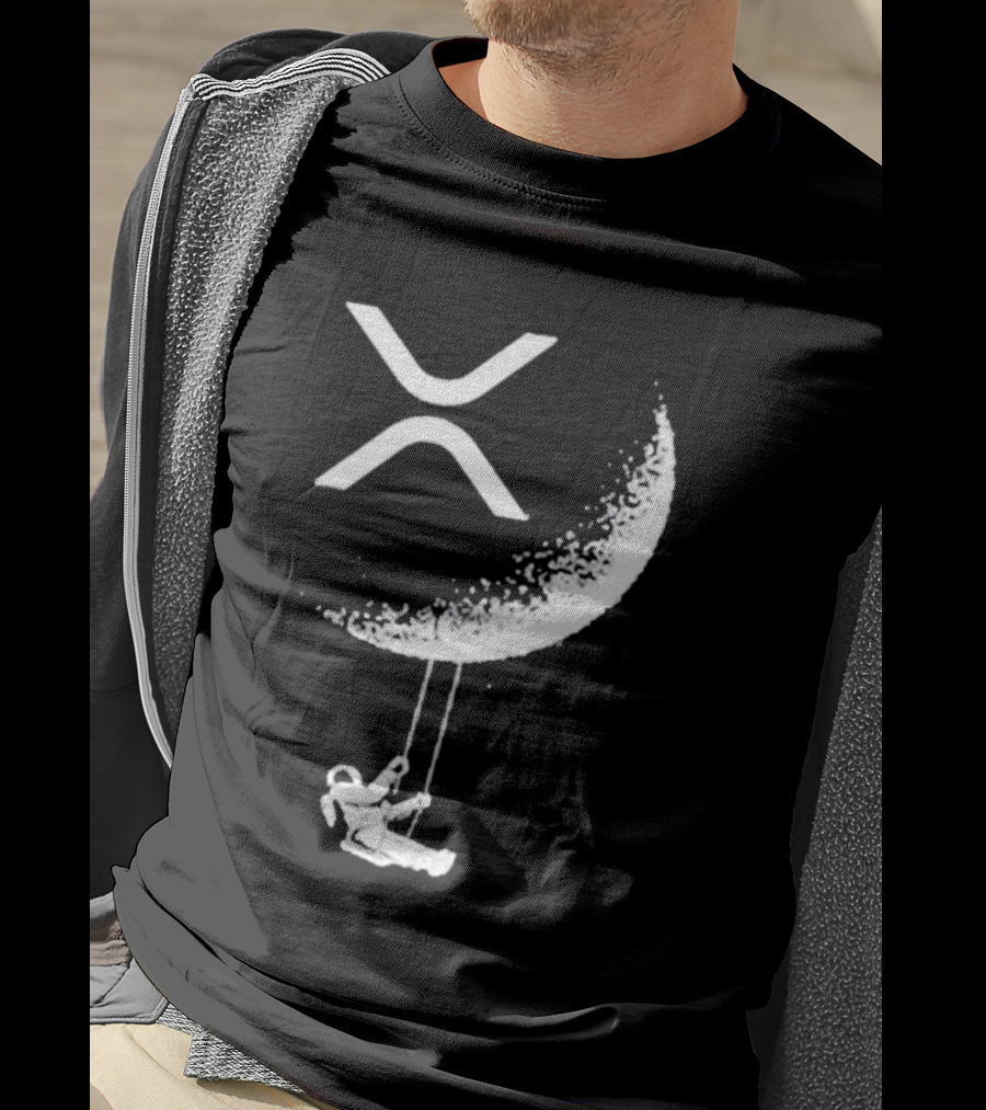 X-Moon Astronaut Swinging Beneath Lyndsey Wearing's Symbolic T-Shirt