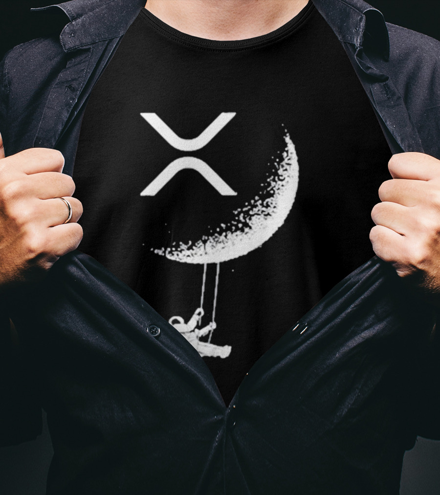 X-Moon Astronaut Swinging Beneath Lyndsey Wearing's Symbolic T-Shirt