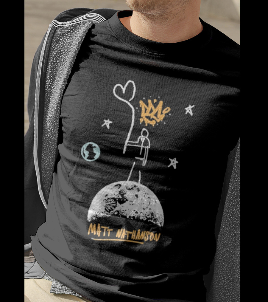 Matt Nathanson King Of Unsimple Moon Art With Earth And Crown T-Shirt