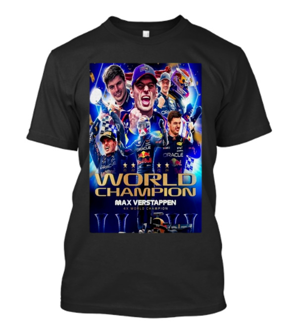 Max Verstappen World Champion 4x 2024 Racing T-Shirt