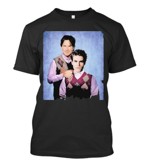 Paul Wesley Ian Somerhalder Step Brothers Parody Argyle Sweater Duo T-Shirt