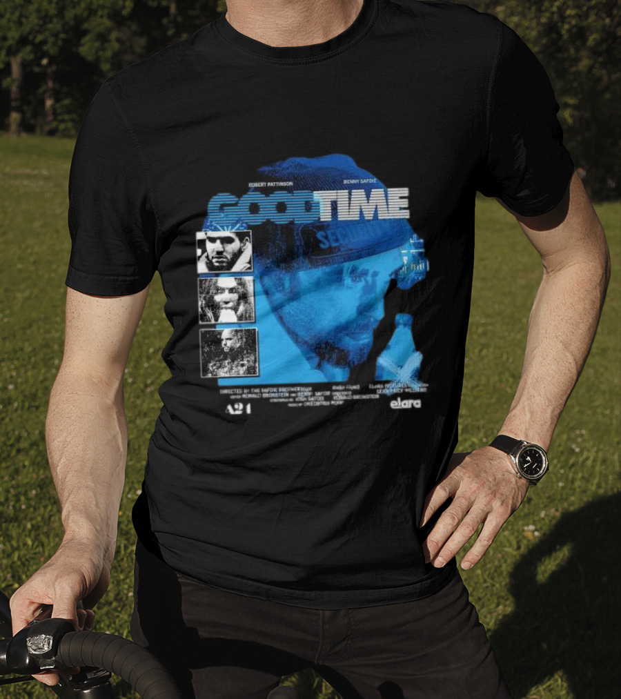Robert Pattinson Benny Safdie Good Time A24 Elara Film T-Shirt