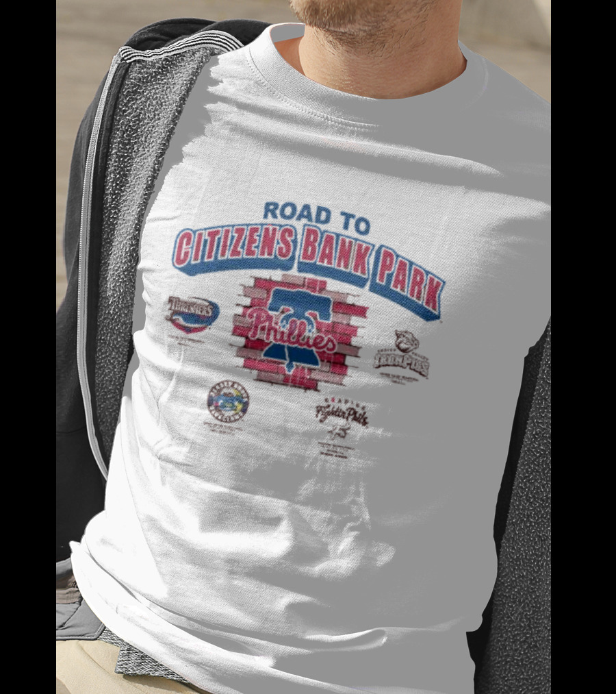 Road To Citizens Bank Park Philadelphia Phillies Threshers IronPigs BayStars Fightin Phils T-Shirt