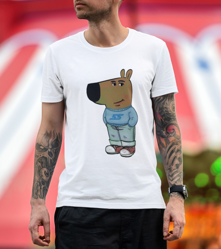 Chill Guy Dog Williams Racing 55 Cartoon T-Shirt