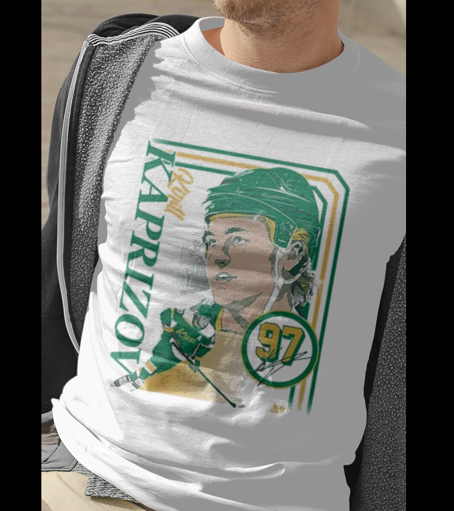 Kirill Kaprizov 97 Iconic Collage Frame T-Shirt