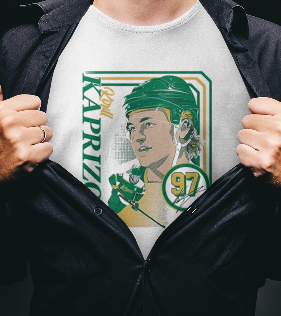 Kirill Kaprizov 97 Iconic Collage Frame T-Shirt