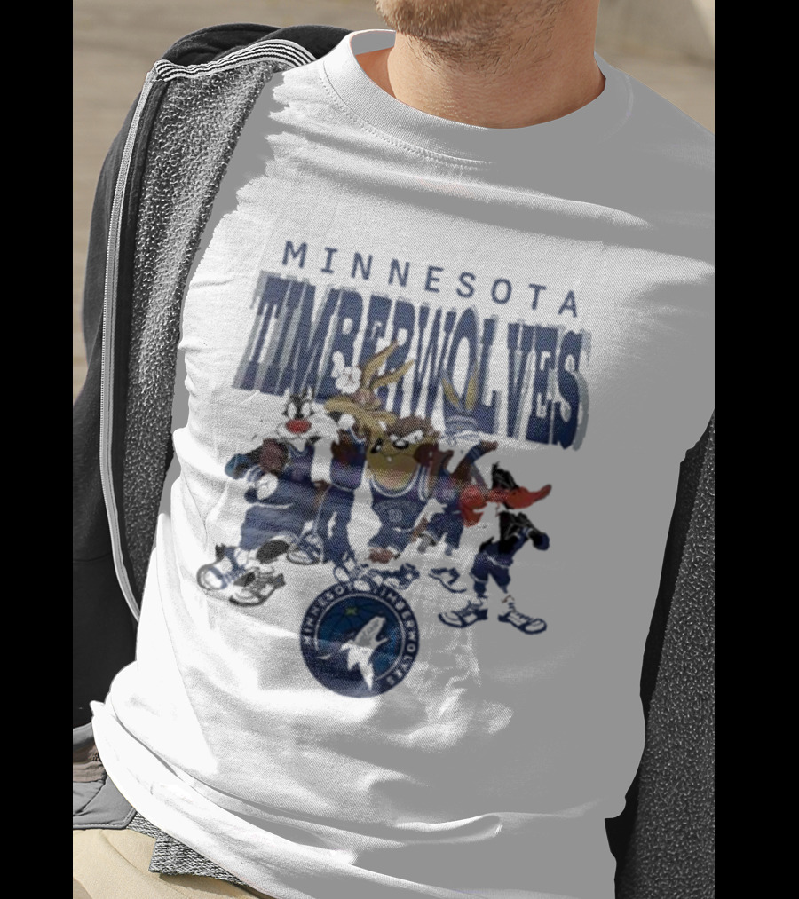 Minnesota Timberwolves NBA Basketball Featuring Looney Tunes Characters T-Shirt