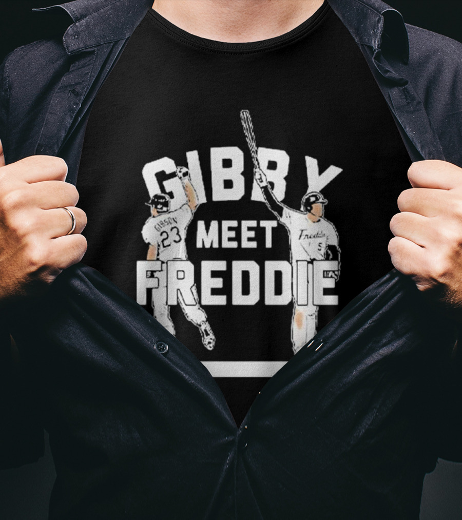 Gibby Meet Freddie Los Angeles Dodgers Baseball Moment T-Shirt