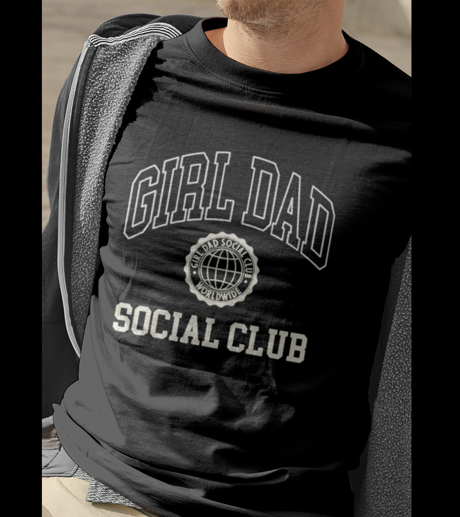 Girl Dad Social Club Worldwide Globe Emblem T-Shirt
