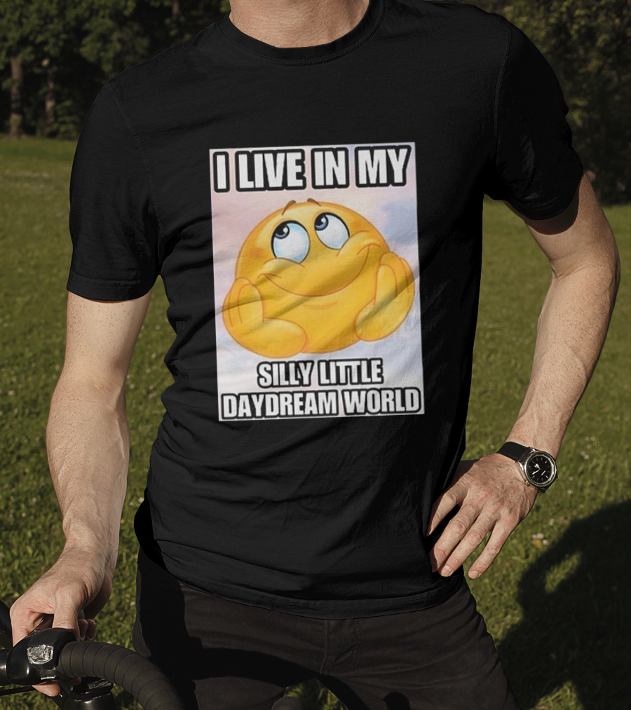 I Live In My Silly Little Daydream World Emoji T-Shirt