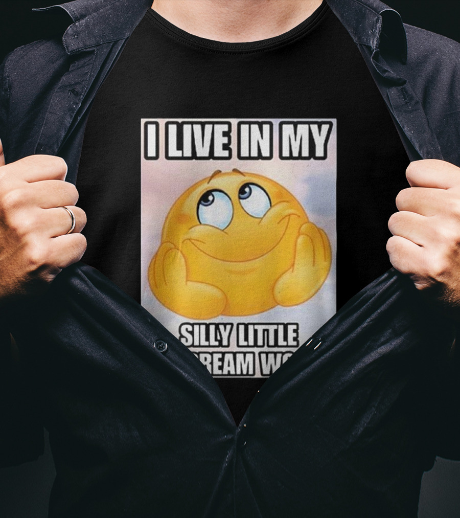 I Live In My Silly Little Daydream World Emoji T-Shirt