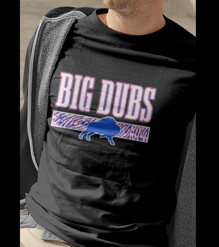 26 S Buffalo Big Dubs Blue Buffalo Zebra Print T-Shirt