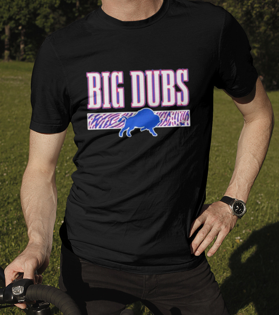 26 S Buffalo Big Dubs Blue Buffalo Zebra Print T-Shirt