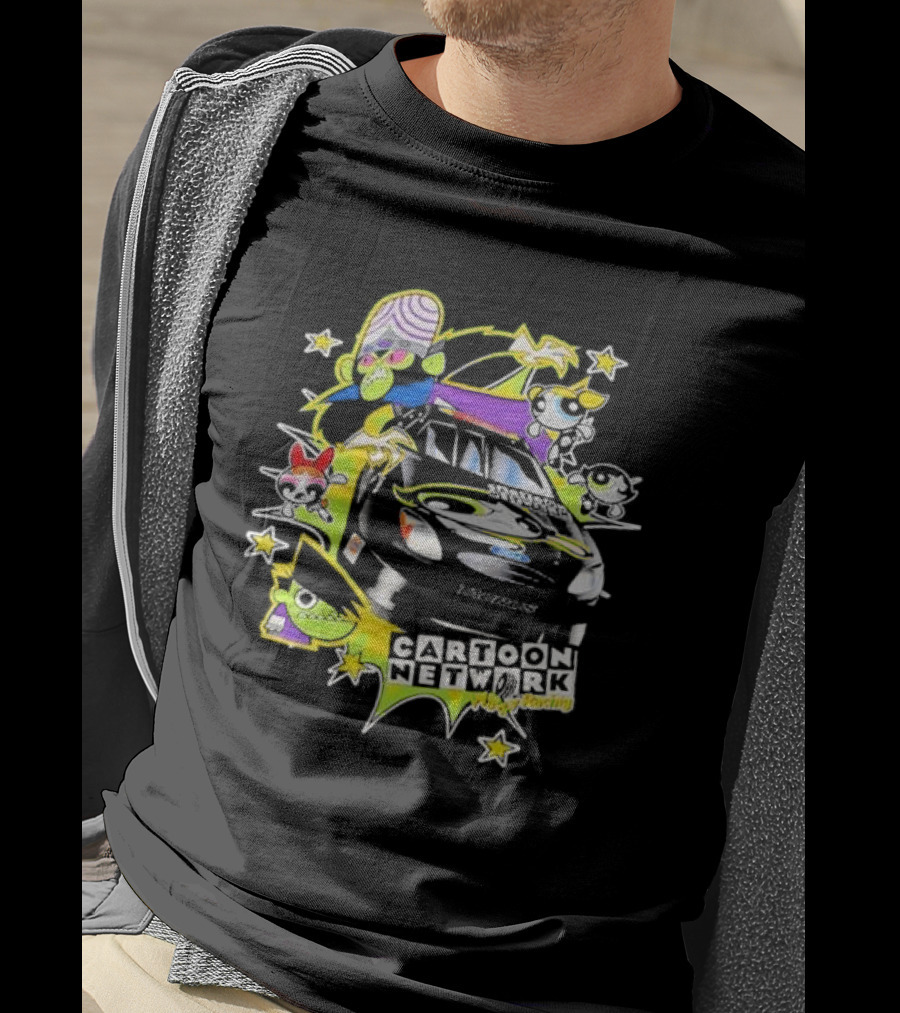 Cartoon Network Wacky Racing Powerpuff Mojo Jojo Racing Car T-Shirt