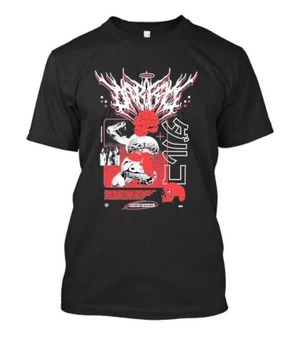 Darko Us Raffle Graphic With Abstract Red And White Elements T-Shirt