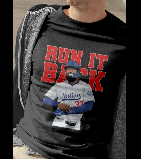 Dodgers Nation Run It Back Baseball Player 37 T-Shirt