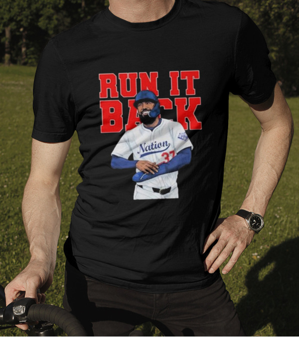 Dodgers Nation Run It Back Baseball Player 37 T-Shirt