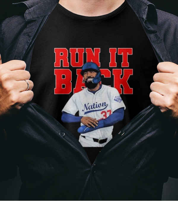 Dodgers Nation Run It Back Baseball Player 37 T-Shirt