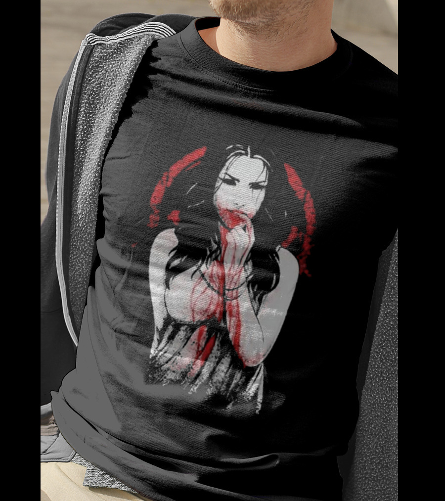 Electric Callboy Eat Me Alive Bloody Woman In Red And Black T-Shirt