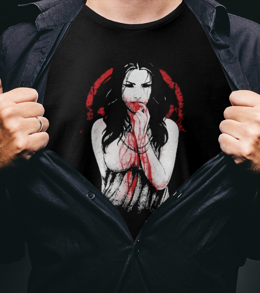 Electric Callboy Eat Me Alive Bloody Woman In Red And Black T-Shirt