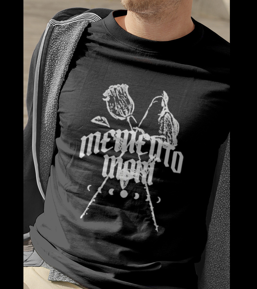 Joe Bartolozzi Memento Mori Flowers And Crescent Moons T-Shirt