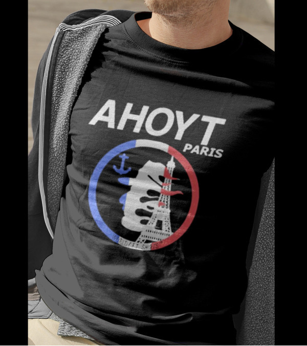 Ahoyt Paris Anchor Eiffel Tower Red Blue Circle No Budget Pirates T-Shirt