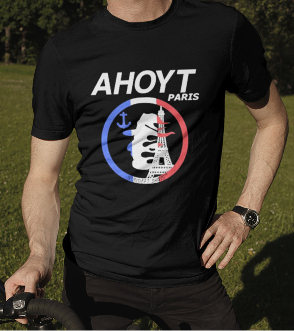 Ahoyt Paris Anchor Eiffel Tower Red Blue Circle No Budget Pirates T-Shirt