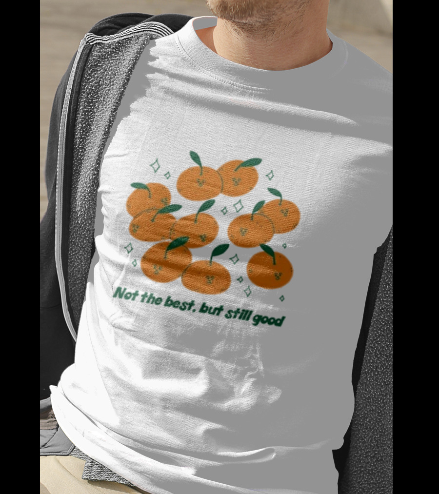 Summer Salt Not The Best But Still Good Cute Orange Faces With Green Leaves T-Shirt