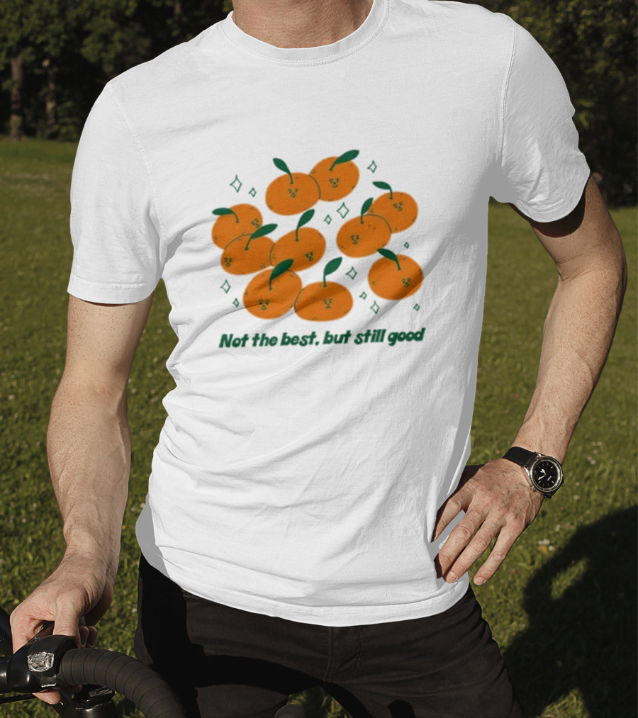 Summer Salt Not The Best But Still Good Cute Orange Faces With Green Leaves T-Shirt