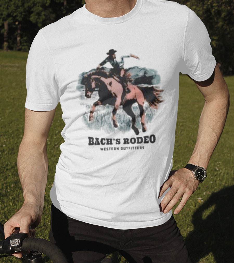 Bach’s Rodeo Western Outfitters Cowboy Horse Adventure T-Shirt