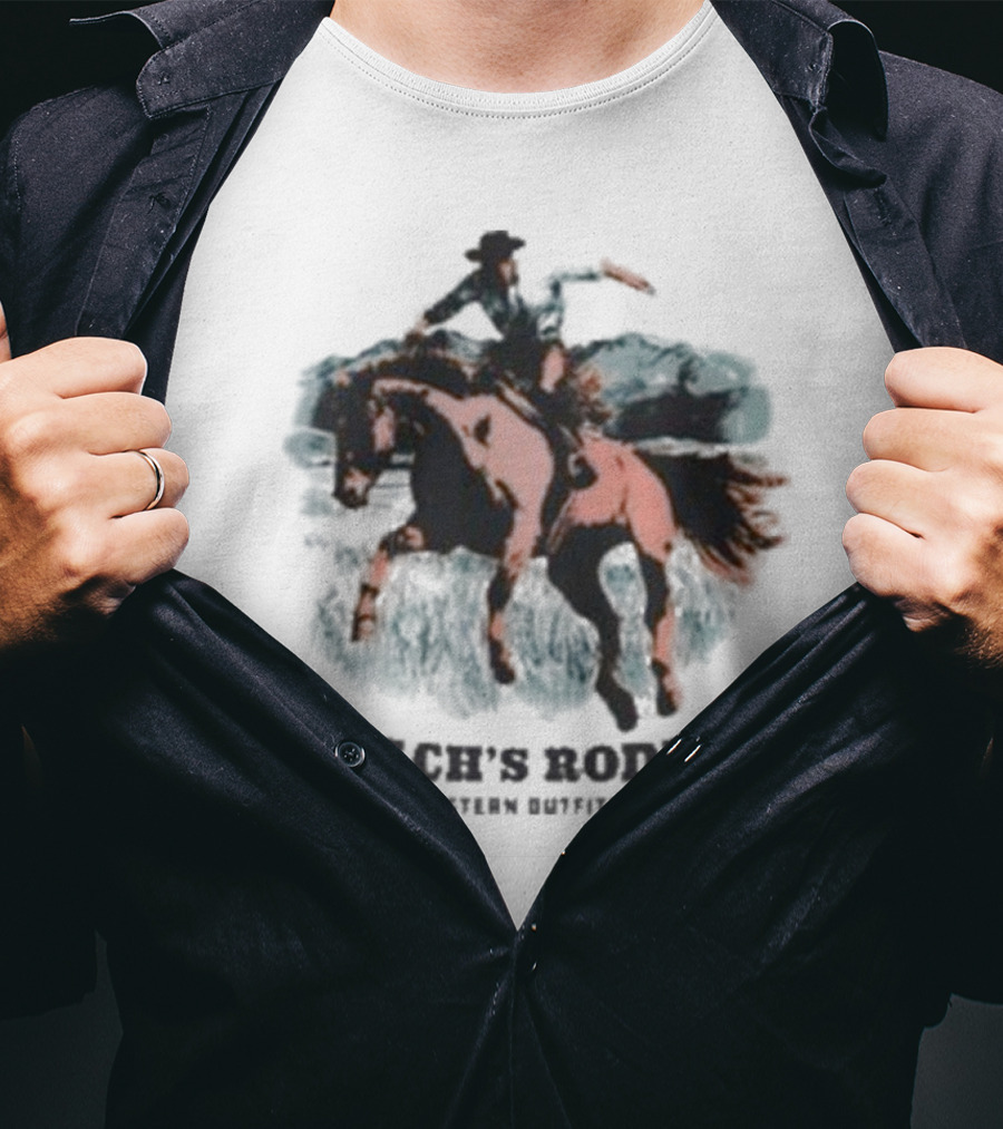 Bach’s Rodeo Western Outfitters Cowboy Horse Adventure T-Shirt
