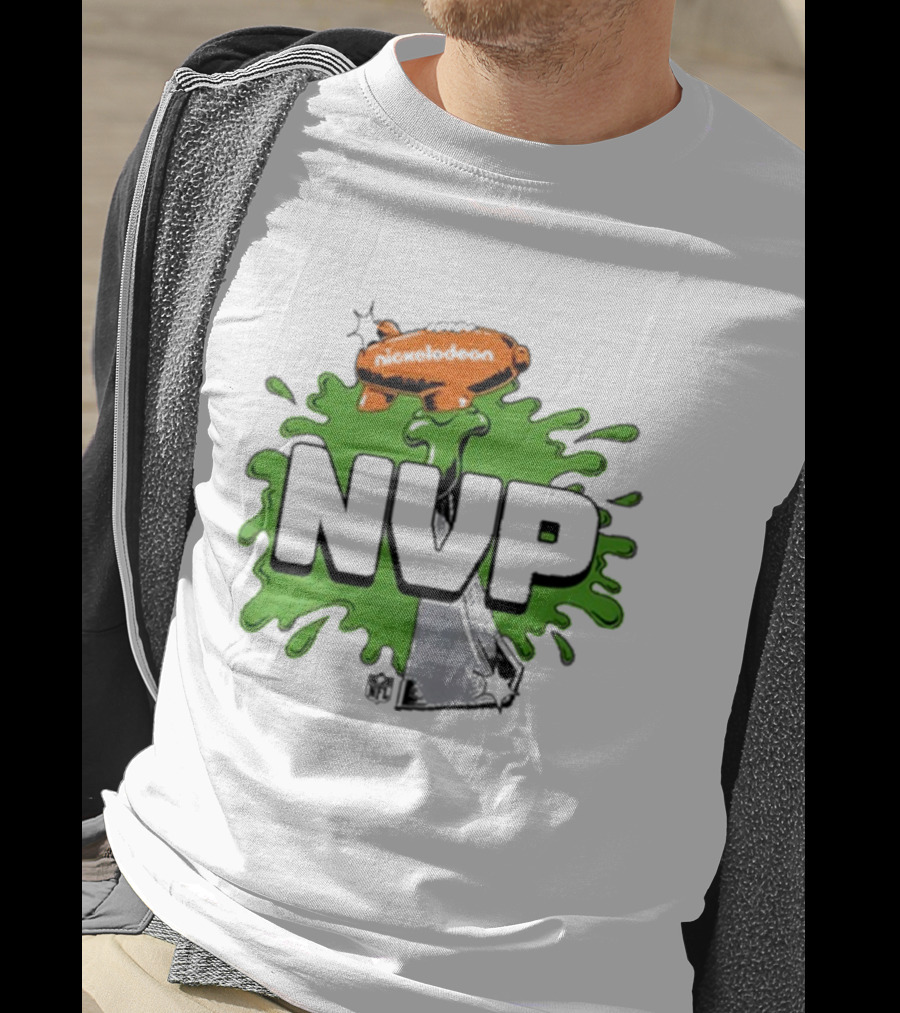 Joe Burrow Nickelodeon NVP Green Slime Trophy NFL Blimp T-Shirt