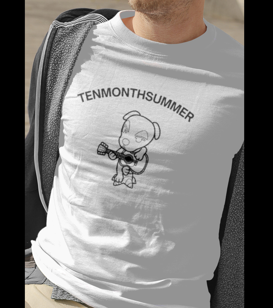 Tenmonthsummer Animated Dog Playing Guitar T-Shirt