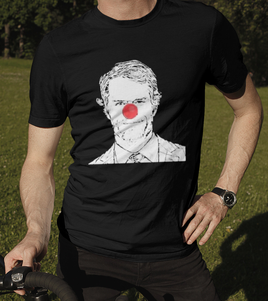 Bleed Philly Greg Olsen Clown Portrait With Red Nose T-Shirt