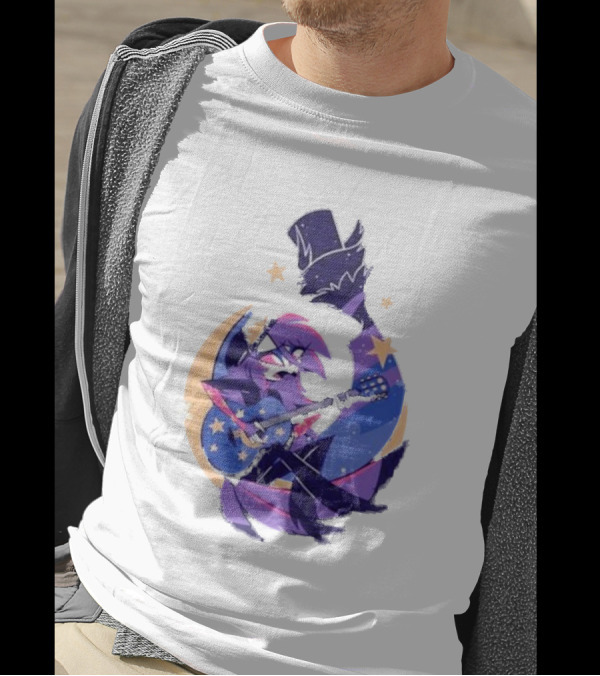 I Will Be Okay Sharkrobot Top Hat Guitar Character And Stars T-Shirt