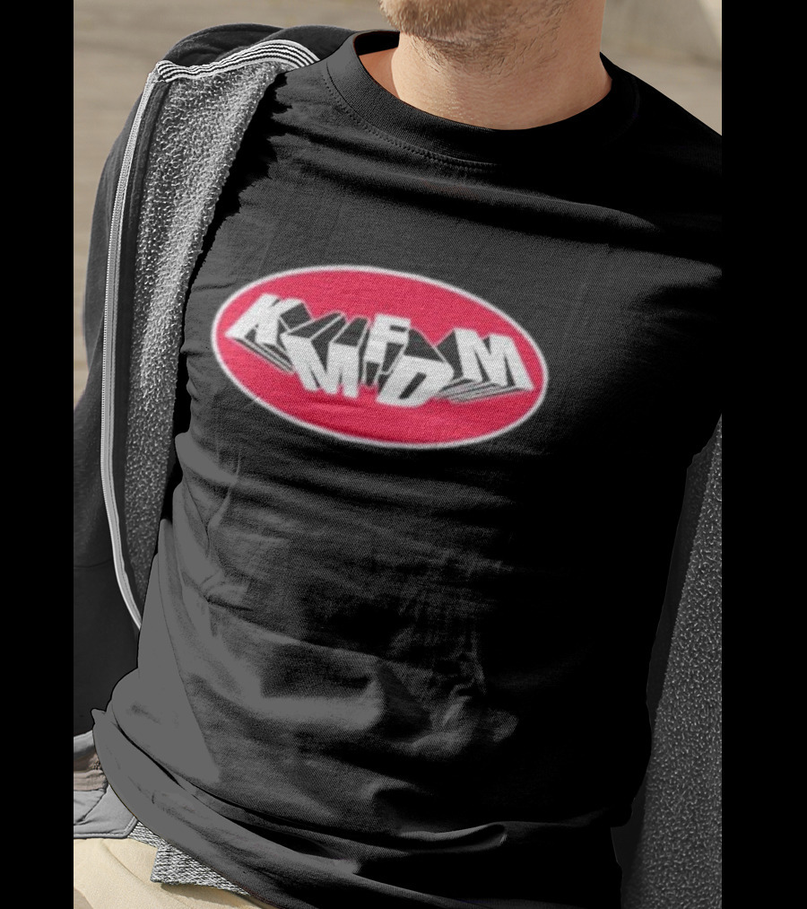 KMFDM Red Oval Tumbling Logo Kaguya’s Top Gal T-Shirt