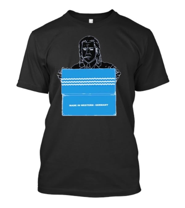 Made In Western Germany Pulp Fiction Blue Box Holder T-Shirt
